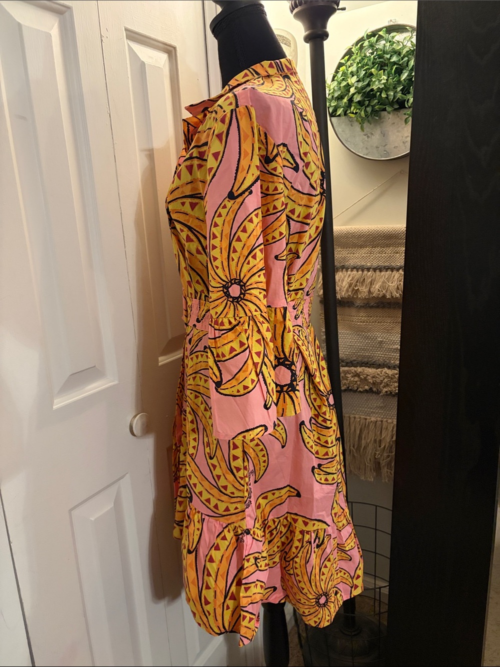 FARM Rio Banana Floral Cotton Mini Dress - Picture 3 of 10